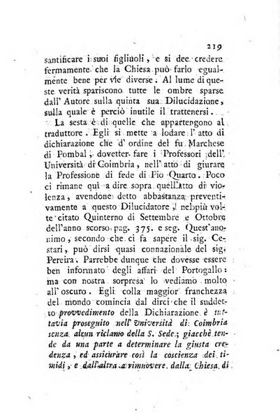 Giornale ecclesiastico di Roma. Supplemento