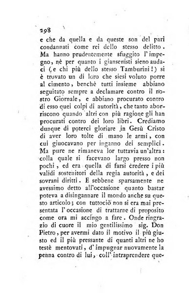 Giornale ecclesiastico di Roma. Supplemento