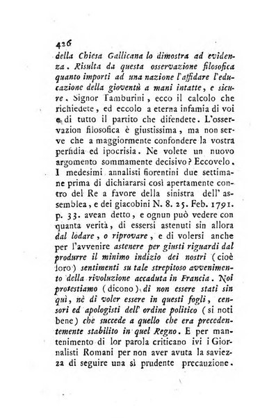 Giornale ecclesiastico di Roma. Supplemento