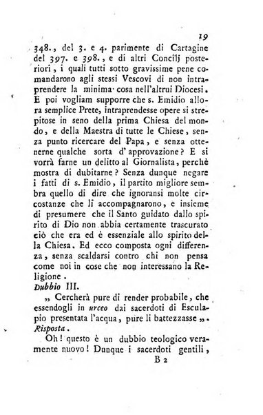 Giornale ecclesiastico di Roma. Supplemento