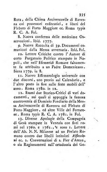 Giornale ecclesiastico di Roma. Supplemento