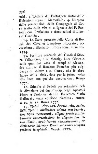 Giornale ecclesiastico di Roma. Supplemento