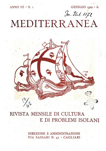 Mediterranea rivista mensile di cultura e di problemi isolani