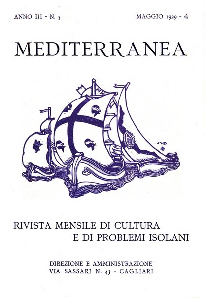 Mediterranea rivista mensile di cultura e di problemi isolani