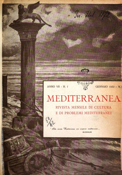 Mediterranea rivista mensile di cultura e di problemi isolani