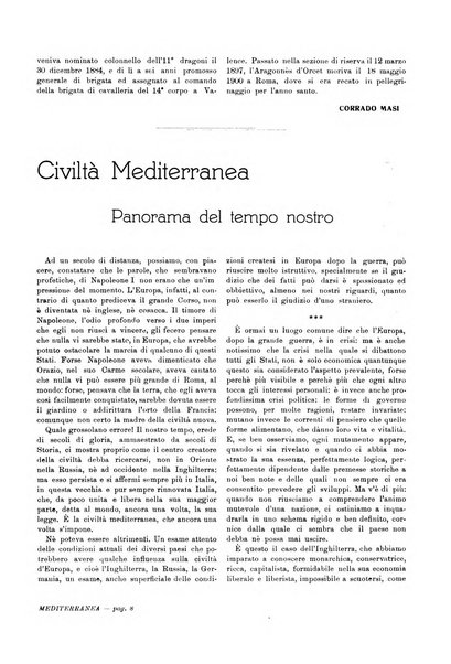 Mediterranea rivista mensile di cultura e di problemi isolani