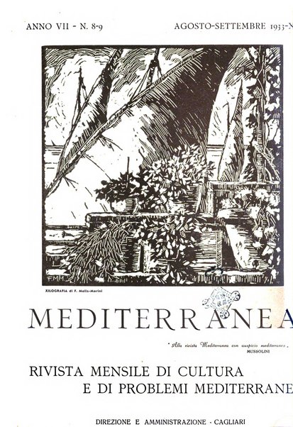 Mediterranea rivista mensile di cultura e di problemi isolani