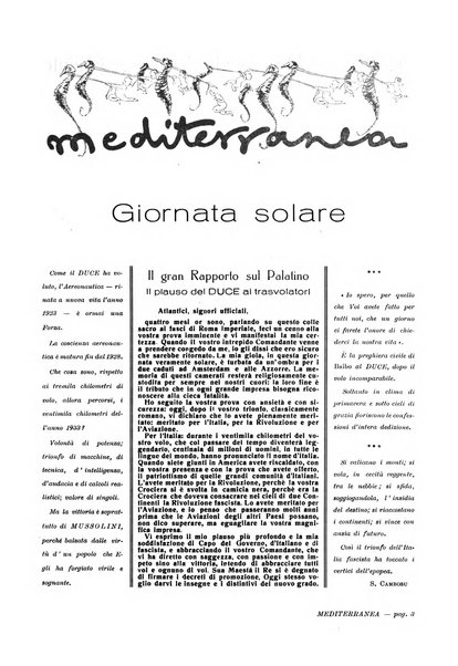 Mediterranea rivista mensile di cultura e di problemi isolani