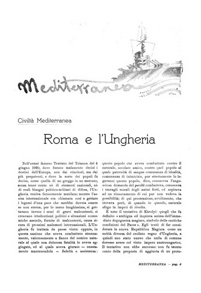 Mediterranea rivista mensile di cultura e di problemi isolani