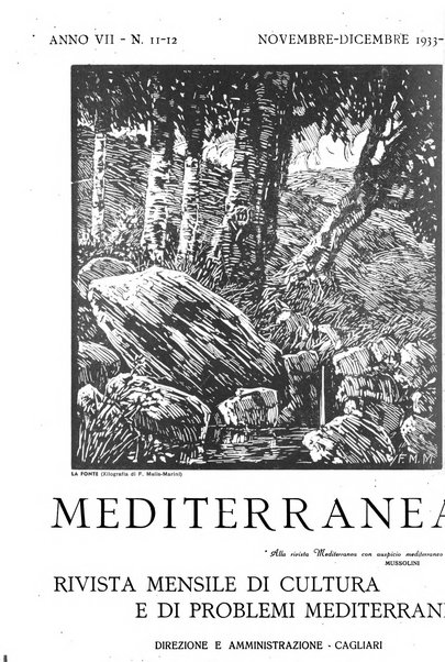 Mediterranea rivista mensile di cultura e di problemi isolani