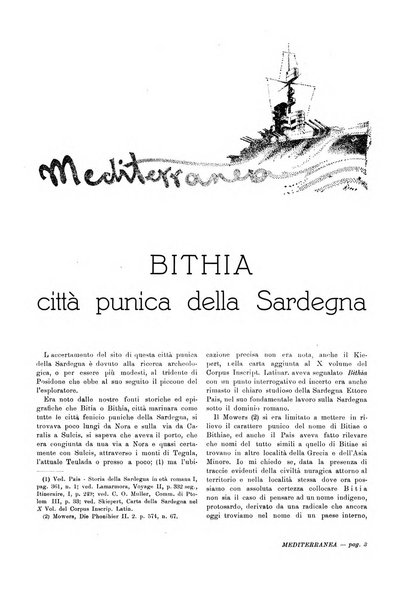 Mediterranea rivista mensile di cultura e di problemi isolani