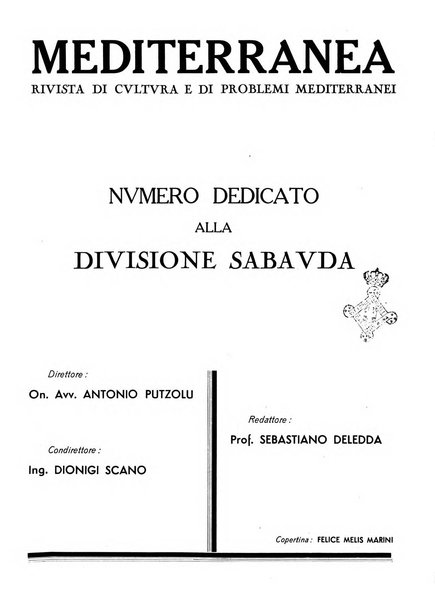 Mediterranea rivista mensile di cultura e di problemi isolani