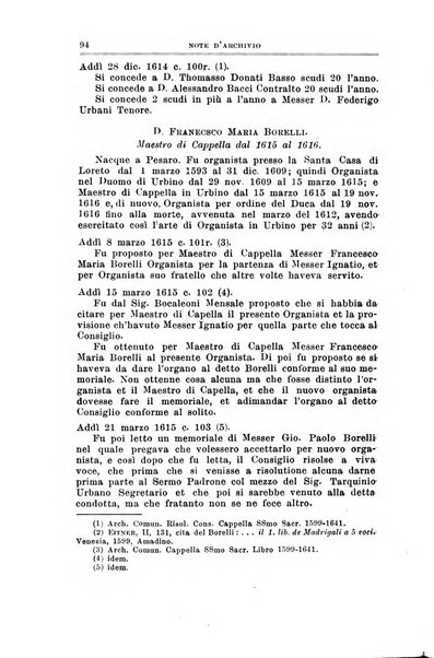 Note d'archivio per la storia musicale periodico trimestrale