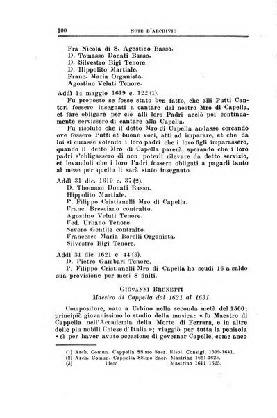 Note d'archivio per la storia musicale periodico trimestrale