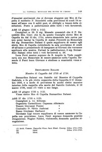 Note d'archivio per la storia musicale periodico trimestrale