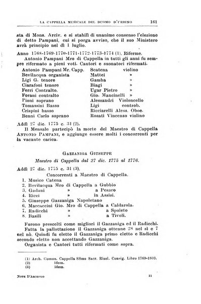 Note d'archivio per la storia musicale periodico trimestrale