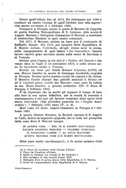 Note d'archivio per la storia musicale periodico trimestrale