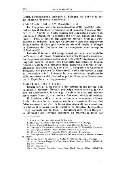 Note d'archivio per la storia musicale periodico trimestrale