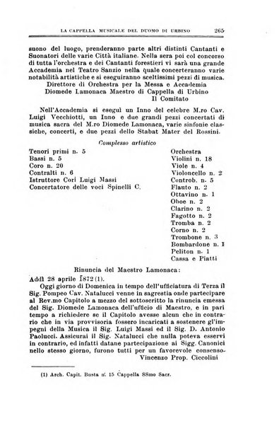 Note d'archivio per la storia musicale periodico trimestrale