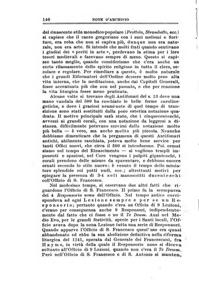 Note d'archivio per la storia musicale periodico trimestrale