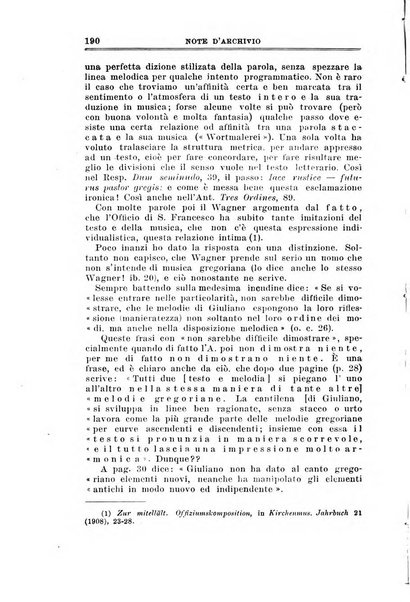 Note d'archivio per la storia musicale periodico trimestrale