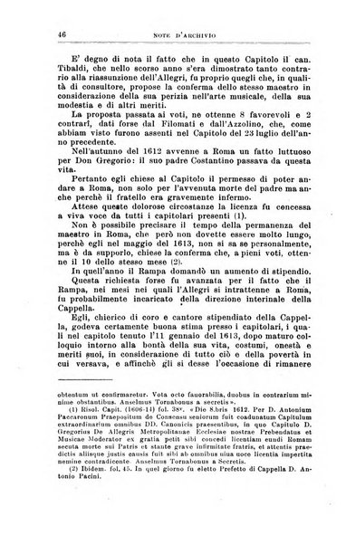 Note d'archivio per la storia musicale periodico trimestrale