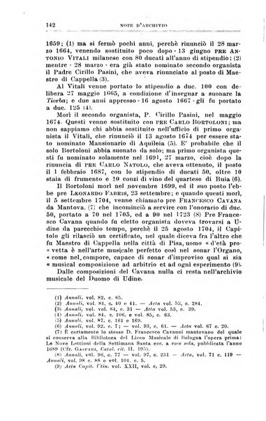 Note d'archivio per la storia musicale periodico trimestrale