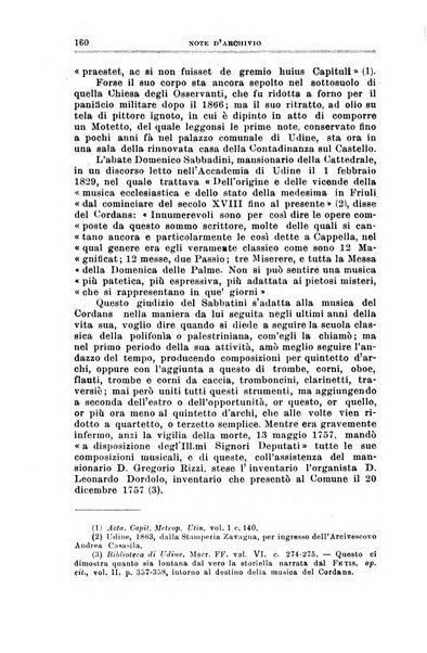 Note d'archivio per la storia musicale periodico trimestrale