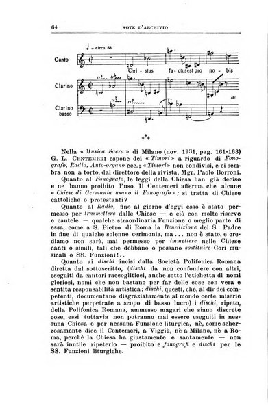 Note d'archivio per la storia musicale periodico trimestrale