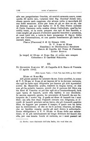 Note d'archivio per la storia musicale periodico trimestrale