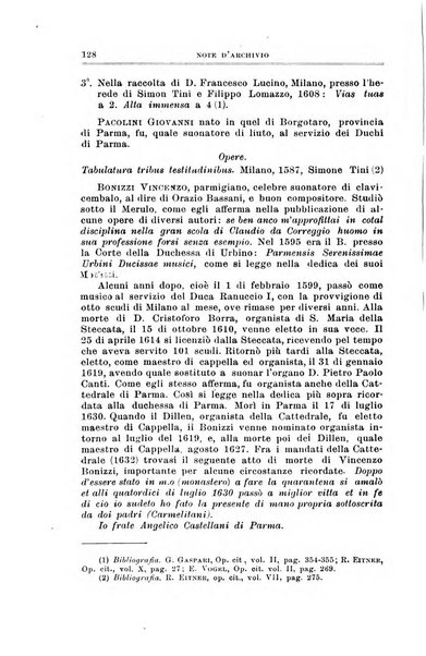 Note d'archivio per la storia musicale periodico trimestrale