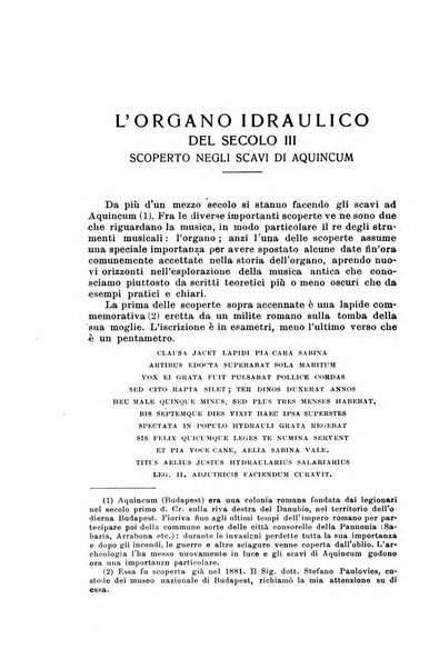 Note d'archivio per la storia musicale periodico trimestrale