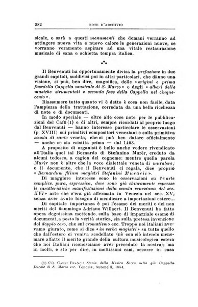 Note d'archivio per la storia musicale periodico trimestrale