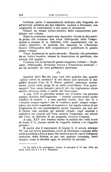 Note d'archivio per la storia musicale periodico trimestrale