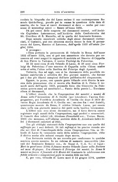 Note d'archivio per la storia musicale periodico trimestrale