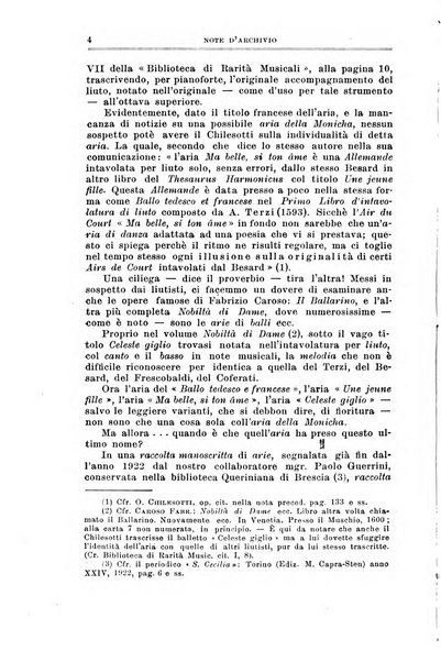 Note d'archivio per la storia musicale periodico trimestrale