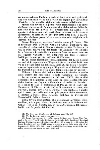 Note d'archivio per la storia musicale periodico trimestrale