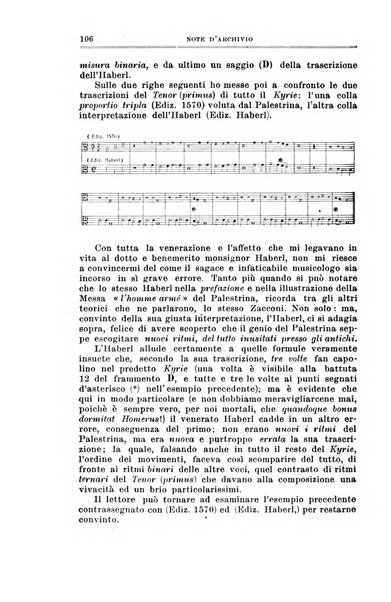 Note d'archivio per la storia musicale periodico trimestrale