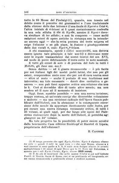 Note d'archivio per la storia musicale periodico trimestrale