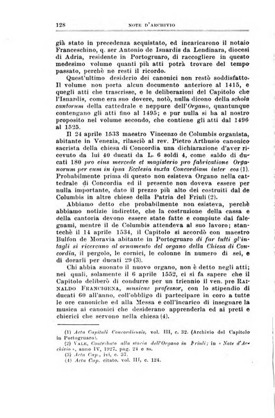 Note d'archivio per la storia musicale periodico trimestrale