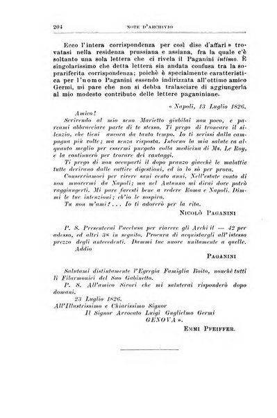 Note d'archivio per la storia musicale periodico trimestrale