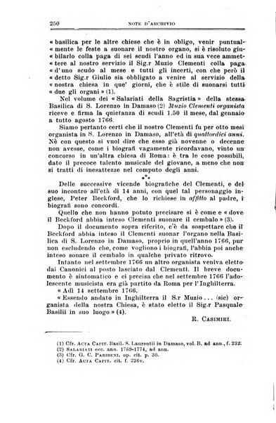 Note d'archivio per la storia musicale periodico trimestrale