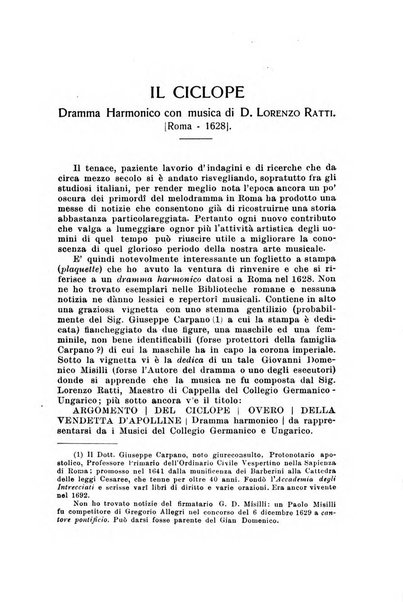 Note d'archivio per la storia musicale periodico trimestrale