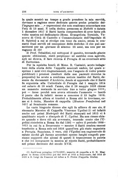 Note d'archivio per la storia musicale periodico trimestrale