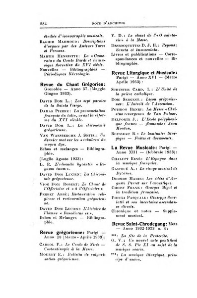 Note d'archivio per la storia musicale periodico trimestrale