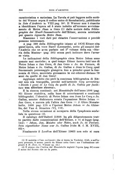 Note d'archivio per la storia musicale periodico trimestrale