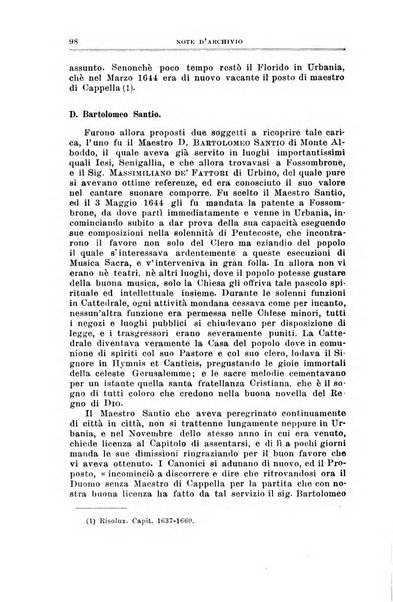 Note d'archivio per la storia musicale periodico trimestrale