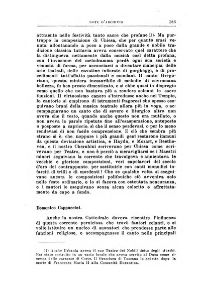 Note d'archivio per la storia musicale periodico trimestrale