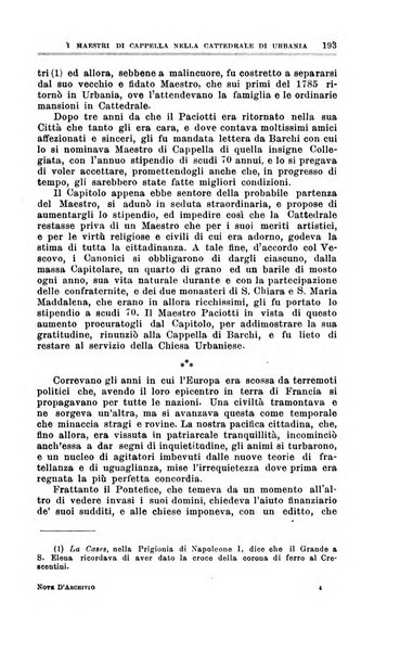 Note d'archivio per la storia musicale periodico trimestrale