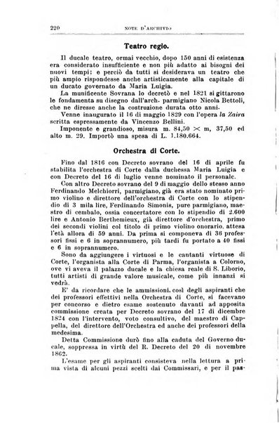 Note d'archivio per la storia musicale periodico trimestrale